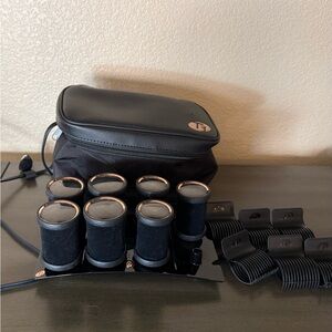T3 Hot Rollers Set Curlers Clips Travel Case (Missing Pieces)